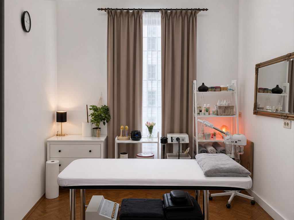 Cabină de tratamente și masaj la Fancy by Nicole