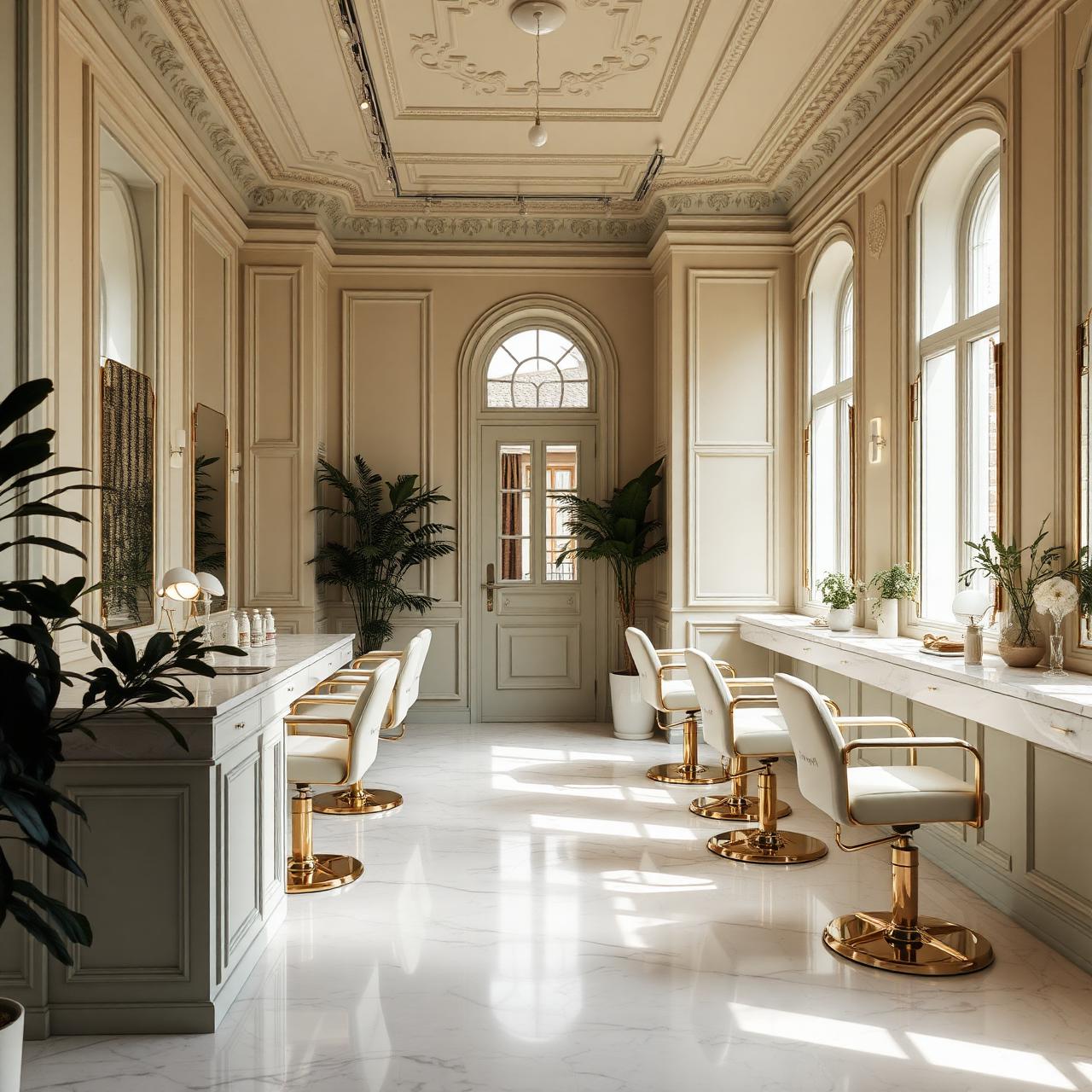 Interiorul salonului Fancy by Nicole — lumină naturală, eleganță și atmosferă caldă